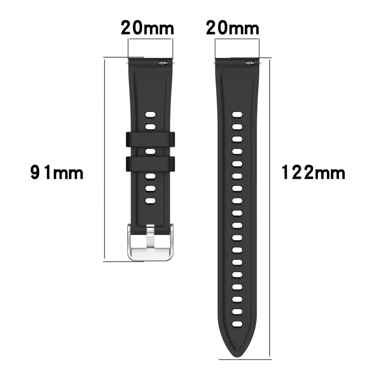 Bracelet de montre en silicone texturé à rayures de 20 mm, pour Samsung Galaxy Watch Active2 44 mm, pour Samsung Galaxy Watch Active2 40 mm