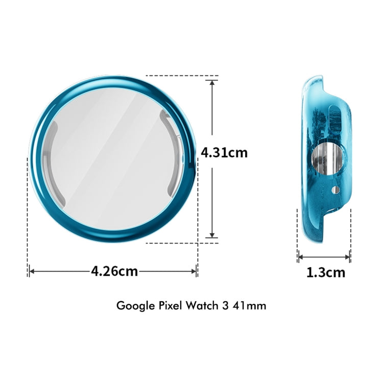 ENKAY Hat-Prince Étui en TPU souple galvanisé à couverture complète avec protection d'écran, Pour Google Pixel Watch 3 41mm