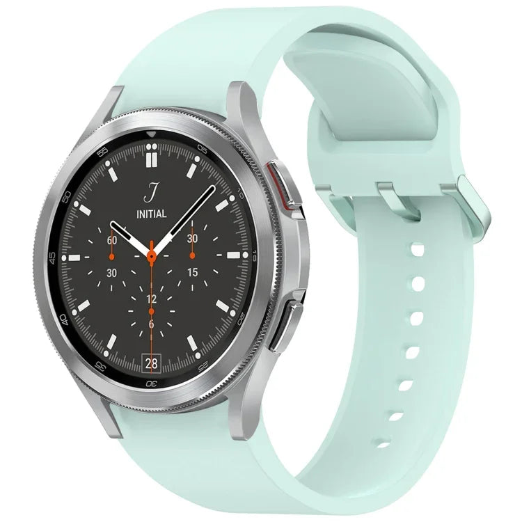 Solid Color Colorful Buckle Quick Release Silicone Watch Band, For Samsung Galaxy Watch 5 40 / 44mm, For Samsung Galaxy Watch 5 Pro, For Samsung Galaxy Watch 4 40 / 44mm, For Samsung Galaxy Watch 4 Classic 46 / 42mm