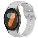 Bracelet de montre en silicone à grain ondulé cousu avec libération rapide, pour Samsung Galaxy Watch FE 40mm, pour Samsung Galaxy Watch 7 44mm, pour Samsung Galaxy Watch 7 40mm, pour Samsung Galaxy Watch 6 Classic 47mm