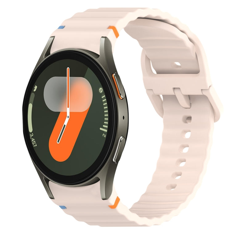 Bracelet de montre en silicone à grain ondulé cousu avec libération rapide, pour Samsung Galaxy Watch FE 40mm, pour Samsung Galaxy Watch 7 44mm, pour Samsung Galaxy Watch 7 40mm, pour Samsung Galaxy Watch 6 Classic 47mm