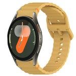 Bracelet de montre en silicone à grain ondulé cousu avec libération rapide, pour Samsung Galaxy Watch FE 40mm, pour Samsung Galaxy Watch 7 44mm, pour Samsung Galaxy Watch 7 40mm, pour Samsung Galaxy Watch 6 Classic 47mm