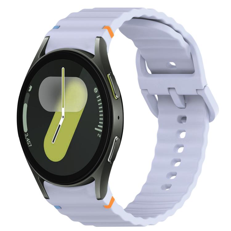 Bracelet de montre en silicone à grain ondulé cousu avec libération rapide, pour Samsung Galaxy Watch FE 40mm, pour Samsung Galaxy Watch 7 44mm, pour Samsung Galaxy Watch 7 40mm, pour Samsung Galaxy Watch 6 Classic 47mm
