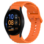 Bracelet de montre en silicone à grain ondulé cousu avec libération rapide, pour Samsung Galaxy Watch FE 40mm, pour Samsung Galaxy Watch 7 44mm, pour Samsung Galaxy Watch 7 40mm, pour Samsung Galaxy Watch 6 Classic 47mm