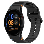 Bracelet de montre en silicone à grain ondulé cousu avec libération rapide, pour Samsung Galaxy Watch FE 40mm, pour Samsung Galaxy Watch 7 44mm, pour Samsung Galaxy Watch 7 40mm, pour Samsung Galaxy Watch 6 Classic 47mm