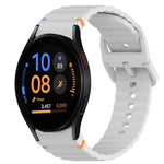 Bracelet de montre en silicone à grain ondulé cousu avec libération rapide, pour Samsung Galaxy Watch FE 40mm, pour Samsung Galaxy Watch 7 44mm, pour Samsung Galaxy Watch 7 40mm, pour Samsung Galaxy Watch 6 Classic 47mm