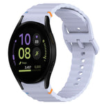 Bracelet de montre en silicone à grain ondulé cousu avec libération rapide, pour Samsung Galaxy Watch FE 40mm, pour Samsung Galaxy Watch 7 44mm, pour Samsung Galaxy Watch 7 40mm, pour Samsung Galaxy Watch 6 Classic 47mm