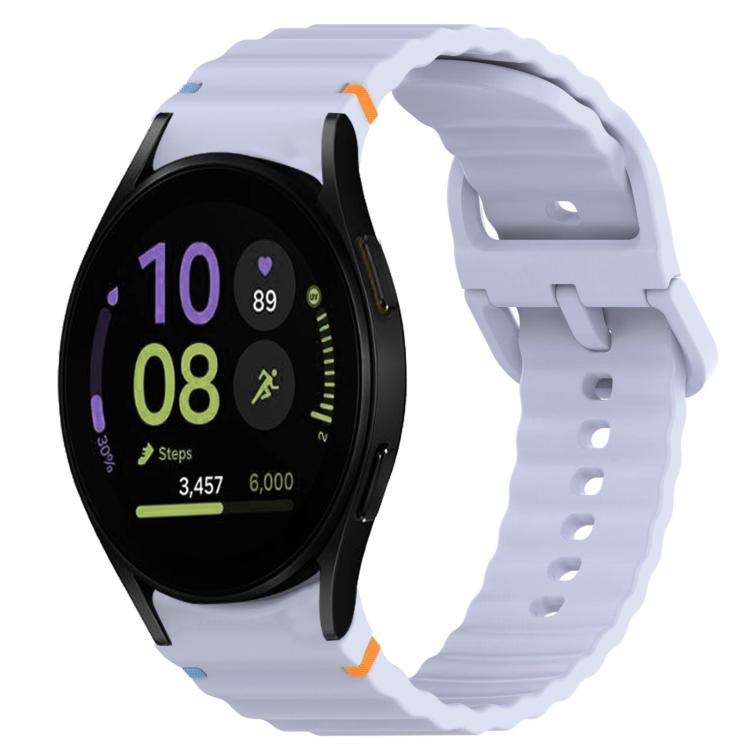 Bracelet de montre en silicone à grain ondulé cousu avec libération rapide, pour Samsung Galaxy Watch FE 40mm, pour Samsung Galaxy Watch 7 44mm, pour Samsung Galaxy Watch 7 40mm, pour Samsung Galaxy Watch 6 Classic 47mm