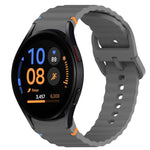 Bracelet de montre en silicone à grain ondulé cousu avec libération rapide, pour Samsung Galaxy Watch FE 40mm, pour Samsung Galaxy Watch 7 44mm, pour Samsung Galaxy Watch 7 40mm, pour Samsung Galaxy Watch 6 Classic 47mm