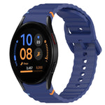 Bracelet de montre en silicone à grain ondulé cousu avec libération rapide, pour Samsung Galaxy Watch FE 40mm, pour Samsung Galaxy Watch 7 44mm, pour Samsung Galaxy Watch 7 40mm, pour Samsung Galaxy Watch 6 Classic 47mm
