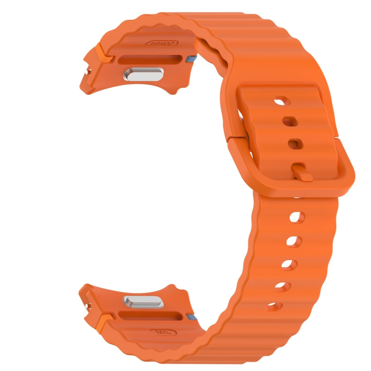 Bracelet de montre en silicone à grain ondulé cousu avec libération rapide, pour Samsung Galaxy Watch 6 44mm, pour Samsung Galaxy Watch 6 40mm, pour Samsung Galaxy Watch 6 Classic 43mm, pour Samsung Galaxy Watch 5 Pro Golf Edition
