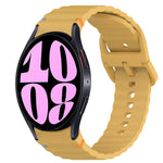 Bracelet de montre en silicone à grain ondulé cousu avec libération rapide, pour Samsung Galaxy Watch 6 44mm, pour Samsung Galaxy Watch 6 40mm, pour Samsung Galaxy Watch 6 Classic 43mm, pour Samsung Galaxy Watch 5 Pro Golf Edition