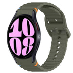 Bracelet de montre en silicone à grain ondulé cousu avec libération rapide, pour Samsung Galaxy Watch 6 44mm, pour Samsung Galaxy Watch 6 40mm, pour Samsung Galaxy Watch 6 Classic 43mm, pour Samsung Galaxy Watch 5 Pro Golf Edition