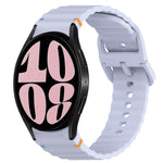 Bracelet de montre en silicone à grain ondulé cousu avec libération rapide, pour Samsung Galaxy Watch 6 44mm, pour Samsung Galaxy Watch 6 40mm, pour Samsung Galaxy Watch 6 Classic 43mm, pour Samsung Galaxy Watch 5 Pro Golf Edition