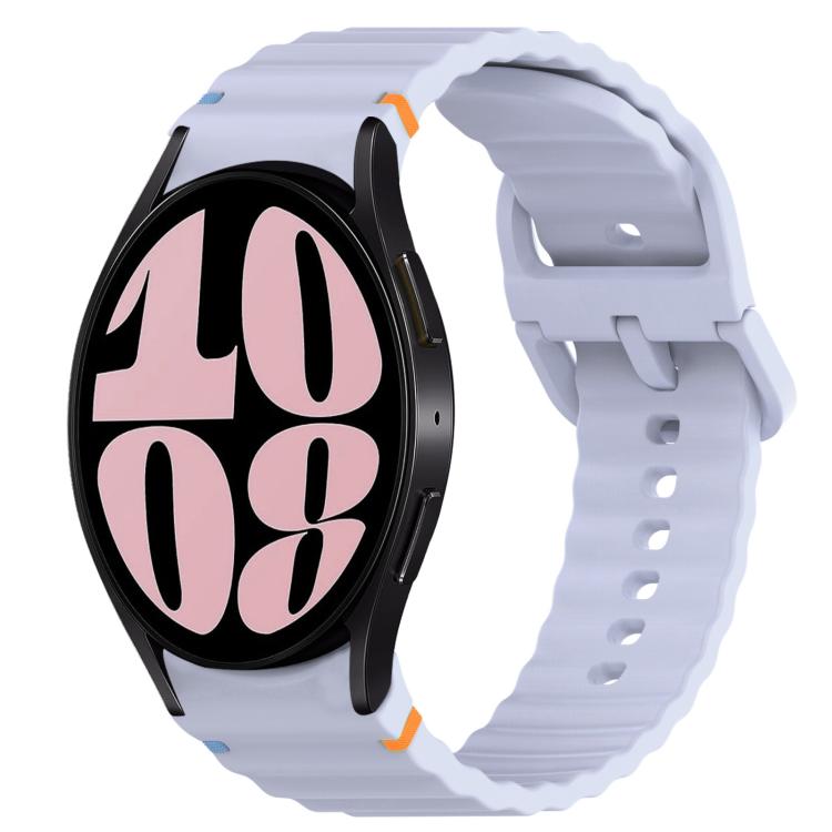 Bracelet de montre en silicone à grain ondulé cousu avec libération rapide, pour Samsung Galaxy Watch 6 44mm, pour Samsung Galaxy Watch 6 40mm, pour Samsung Galaxy Watch 6 Classic 43mm, pour Samsung Galaxy Watch 5 Pro Golf Edition