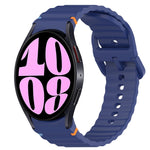 Bracelet de montre en silicone à grain ondulé cousu avec libération rapide, pour Samsung Galaxy Watch 6 44mm, pour Samsung Galaxy Watch 6 40mm, pour Samsung Galaxy Watch 6 Classic 43mm, pour Samsung Galaxy Watch 5 Pro Golf Edition