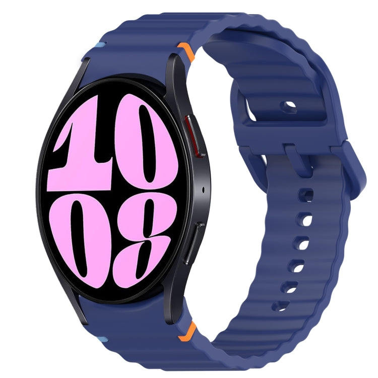 Bracelet de montre en silicone à grain ondulé cousu avec libération rapide, pour Samsung Galaxy Watch 6 44mm, pour Samsung Galaxy Watch 6 40mm, pour Samsung Galaxy Watch 6 Classic 43mm, pour Samsung Galaxy Watch 5 Pro Golf Edition