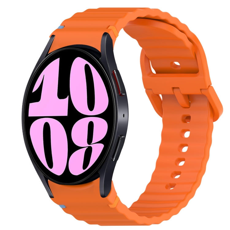 Bracelet de montre en silicone à grain ondulé cousu avec libération rapide, pour Samsung Galaxy Watch 6 44mm, pour Samsung Galaxy Watch 6 40mm, pour Samsung Galaxy Watch 6 Classic 43mm, pour Samsung Galaxy Watch 5 Pro Golf Edition