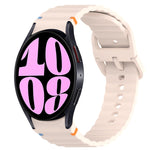 Bracelet de montre en silicone à grain ondulé cousu avec libération rapide, pour Samsung Galaxy Watch 6 44mm, pour Samsung Galaxy Watch 6 40mm, pour Samsung Galaxy Watch 6 Classic 43mm, pour Samsung Galaxy Watch 5 Pro Golf Edition
