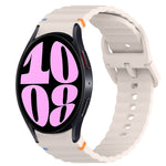Bracelet de montre en silicone à grain ondulé cousu avec libération rapide, pour Samsung Galaxy Watch 6 44mm, pour Samsung Galaxy Watch 6 40mm, pour Samsung Galaxy Watch 6 Classic 43mm, pour Samsung Galaxy Watch 5 Pro Golf Edition
