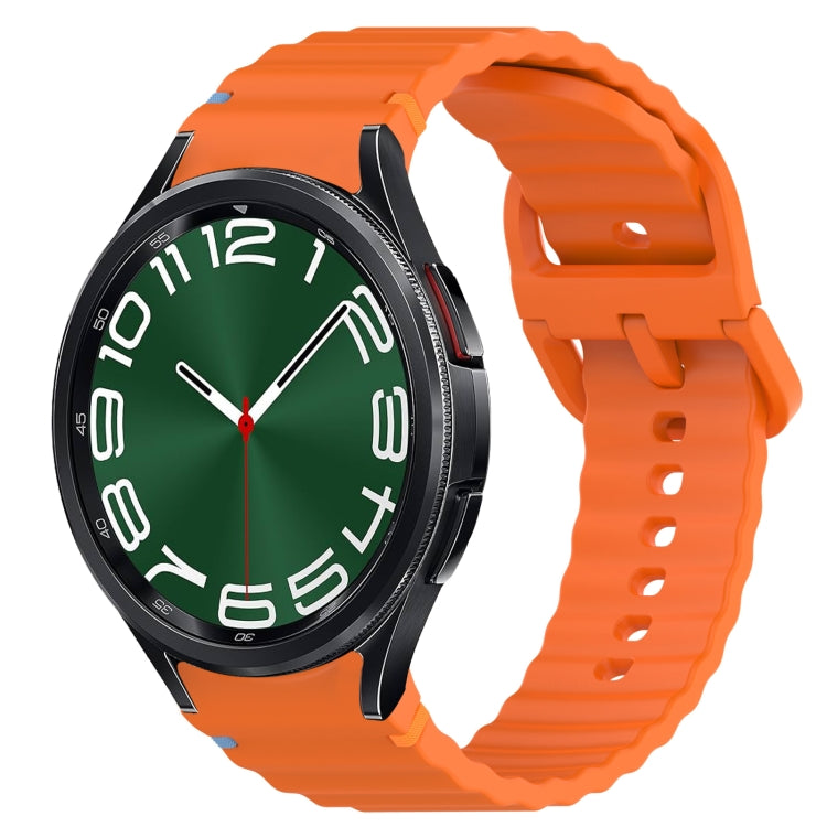 Bracelet de montre en silicone à grain ondulé cousu avec libération rapide, pour Samsung Galaxy Watch FE 40mm, pour Samsung Galaxy Watch 7 44mm, pour Samsung Galaxy Watch 7 40mm, pour Samsung Galaxy Watch 6 Classic 47mm
