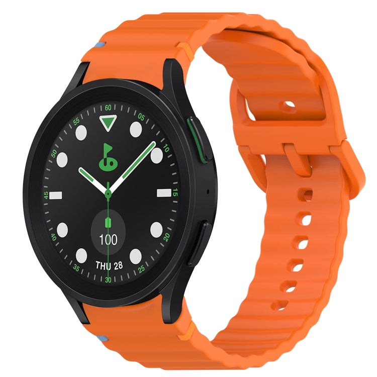 Bracelet de montre en silicone à grain ondulé cousu avec libération rapide, pour Samsung Galaxy Watch 5 Golf Edition, pour Samsung Galaxy Watch 5 44mm, pour Samsung Galaxy Watch 5 Pro 45mm, pour Samsung Galaxy Watch 5 40mm