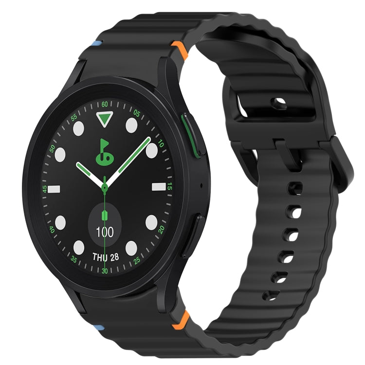 Bracelet de montre en silicone à grain ondulé cousu avec libération rapide, pour Samsung Galaxy Watch 5 Golf Edition, pour Samsung Galaxy Watch 5 44mm, pour Samsung Galaxy Watch 5 Pro 45mm, pour Samsung Galaxy Watch 5 40mm