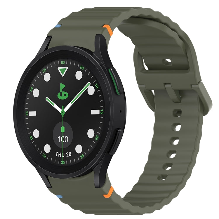 Bracelet de montre en silicone à grain ondulé cousu avec libération rapide, pour Samsung Galaxy Watch 5 Golf Edition, pour Samsung Galaxy Watch 5 44mm, pour Samsung Galaxy Watch 5 Pro 45mm, pour Samsung Galaxy Watch 5 40mm