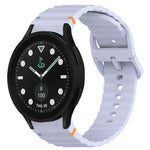 Bracelet de montre en silicone à grain ondulé cousu avec libération rapide, pour Samsung Galaxy Watch 5 Golf Edition, pour Samsung Galaxy Watch 5 44mm, pour Samsung Galaxy Watch 5 Pro 45mm, pour Samsung Galaxy Watch 5 40mm