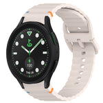 Bracelet de montre en silicone à grain ondulé cousu avec libération rapide, pour Samsung Galaxy Watch 5 Golf Edition, pour Samsung Galaxy Watch 5 44mm, pour Samsung Galaxy Watch 5 Pro 45mm, pour Samsung Galaxy Watch 5 40mm