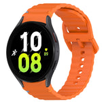 Bracelet de montre en silicone à grain ondulé cousu avec libération rapide, pour Samsung Galaxy Watch 5 Golf Edition, pour Samsung Galaxy Watch 5 44mm, pour Samsung Galaxy Watch 5 Pro 45mm, pour Samsung Galaxy Watch 5 40mm
