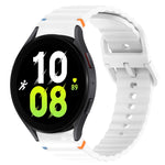 Bracelet de montre en silicone à grain ondulé cousu avec libération rapide, pour Samsung Galaxy Watch 5 Golf Edition, pour Samsung Galaxy Watch 5 44mm, pour Samsung Galaxy Watch 5 Pro 45mm, pour Samsung Galaxy Watch 5 40mm
