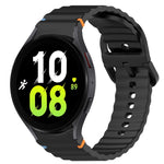 Bracelet de montre en silicone à grain ondulé cousu avec libération rapide, pour Samsung Galaxy Watch 5 Golf Edition, pour Samsung Galaxy Watch 5 44mm, pour Samsung Galaxy Watch 5 Pro 45mm, pour Samsung Galaxy Watch 5 40mm