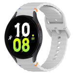 Bracelet de montre en silicone à grain ondulé cousu avec libération rapide, pour Samsung Galaxy Watch 5 Golf Edition, pour Samsung Galaxy Watch 5 44mm, pour Samsung Galaxy Watch 5 Pro 45mm, pour Samsung Galaxy Watch 5 40mm