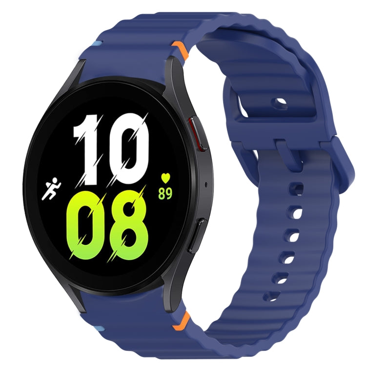 Bracelet de montre en silicone à grain ondulé cousu avec libération rapide, pour Samsung Galaxy Watch 5 Golf Edition, pour Samsung Galaxy Watch 5 44mm, pour Samsung Galaxy Watch 5 Pro 45mm, pour Samsung Galaxy Watch 5 40mm