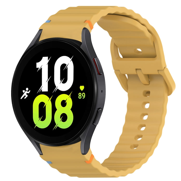 Bracelet de montre en silicone à grain ondulé cousu avec libération rapide, pour Samsung Galaxy Watch 5 Golf Edition, pour Samsung Galaxy Watch 5 44mm, pour Samsung Galaxy Watch 5 Pro 45mm, pour Samsung Galaxy Watch 5 40mm