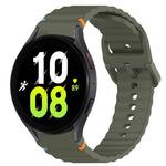 Bracelet de montre en silicone à grain ondulé cousu avec libération rapide, pour Samsung Galaxy Watch 5 Golf Edition, pour Samsung Galaxy Watch 5 44mm, pour Samsung Galaxy Watch 5 Pro 45mm, pour Samsung Galaxy Watch 5 40mm