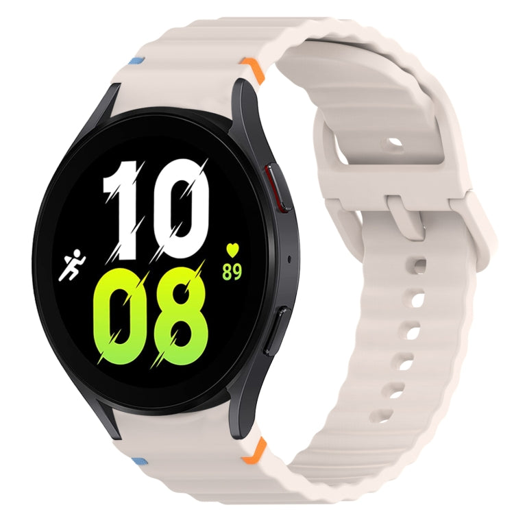 Bracelet de montre en silicone à grain ondulé cousu avec libération rapide, pour Samsung Galaxy Watch 5 Golf Edition, pour Samsung Galaxy Watch 5 44mm, pour Samsung Galaxy Watch 5 Pro 45mm, pour Samsung Galaxy Watch 5 40mm