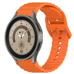 Bracelet de montre en silicone à grain ondulé cousu avec libération rapide, pour Samsung Galaxy Watch 5 Golf Edition, pour Samsung Galaxy Watch 5 44mm, pour Samsung Galaxy Watch 5 Pro 45mm, pour Samsung Galaxy Watch 5 40mm