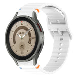 Bracelet de montre en silicone à grain ondulé cousu avec libération rapide, pour Samsung Galaxy Watch 5 Golf Edition, pour Samsung Galaxy Watch 5 44mm, pour Samsung Galaxy Watch 5 Pro 45mm, pour Samsung Galaxy Watch 5 40mm