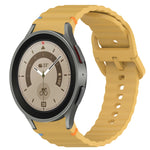 Bracelet de montre en silicone à grain ondulé cousu avec libération rapide, pour Samsung Galaxy Watch 5 Golf Edition, pour Samsung Galaxy Watch 5 44mm, pour Samsung Galaxy Watch 5 Pro 45mm, pour Samsung Galaxy Watch 5 40mm