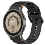 Bracelet de montre en silicone à grain ondulé cousu avec libération rapide, pour Samsung Galaxy Watch 5 Golf Edition, pour Samsung Galaxy Watch 5 44mm, pour Samsung Galaxy Watch 5 Pro 45mm, pour Samsung Galaxy Watch 5 40mm
