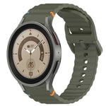 Bracelet de montre en silicone à grain ondulé cousu avec libération rapide, pour Samsung Galaxy Watch 5 Golf Edition, pour Samsung Galaxy Watch 5 44mm, pour Samsung Galaxy Watch 5 Pro 45mm, pour Samsung Galaxy Watch 5 40mm