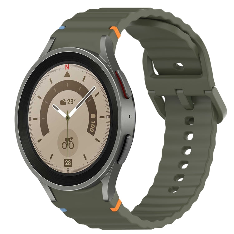 Bracelet de montre en silicone à grain ondulé cousu avec libération rapide, pour Samsung Galaxy Watch 5 Golf Edition, pour Samsung Galaxy Watch 5 44mm, pour Samsung Galaxy Watch 5 Pro 45mm, pour Samsung Galaxy Watch 5 40mm