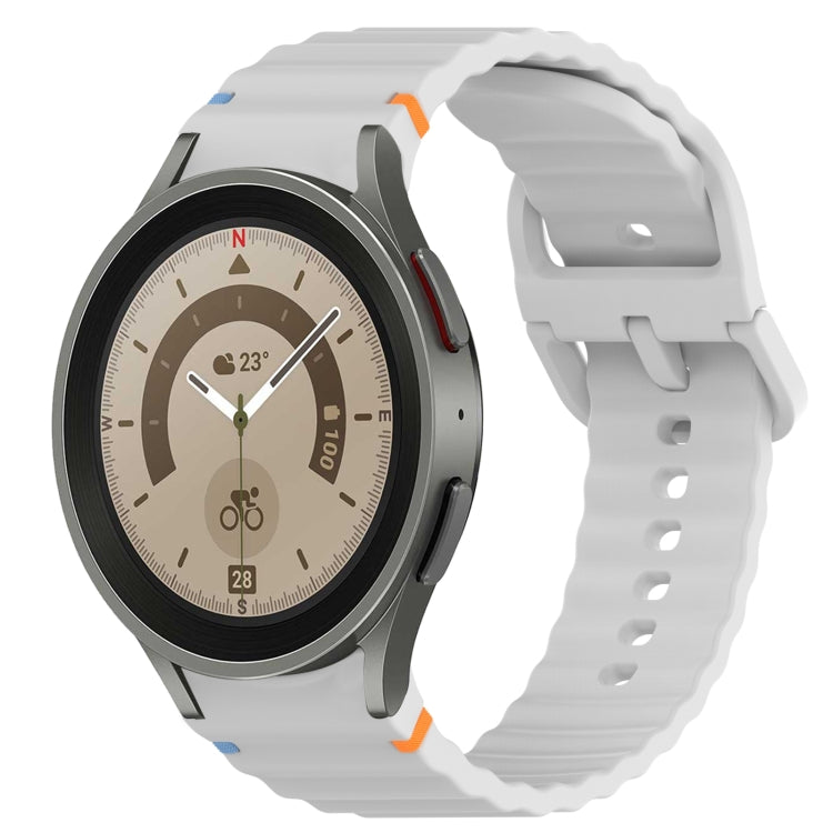 Bracelet de montre en silicone à grain ondulé cousu avec libération rapide, pour Samsung Galaxy Watch 5 Golf Edition, pour Samsung Galaxy Watch 5 44mm, pour Samsung Galaxy Watch 5 Pro 45mm, pour Samsung Galaxy Watch 5 40mm