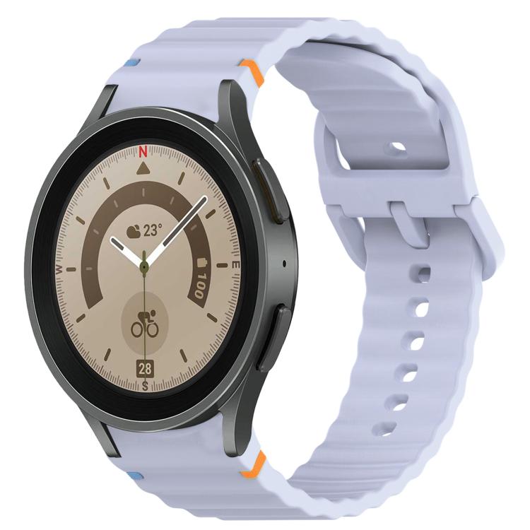 Bracelet de montre en silicone à grain ondulé cousu avec libération rapide, pour Samsung Galaxy Watch 5 Golf Edition, pour Samsung Galaxy Watch 5 44mm, pour Samsung Galaxy Watch 5 Pro 45mm, pour Samsung Galaxy Watch 5 40mm