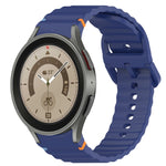 Bracelet de montre en silicone à grain ondulé cousu avec libération rapide, pour Samsung Galaxy Watch 5 Golf Edition, pour Samsung Galaxy Watch 5 44mm, pour Samsung Galaxy Watch 5 Pro 45mm, pour Samsung Galaxy Watch 5 40mm