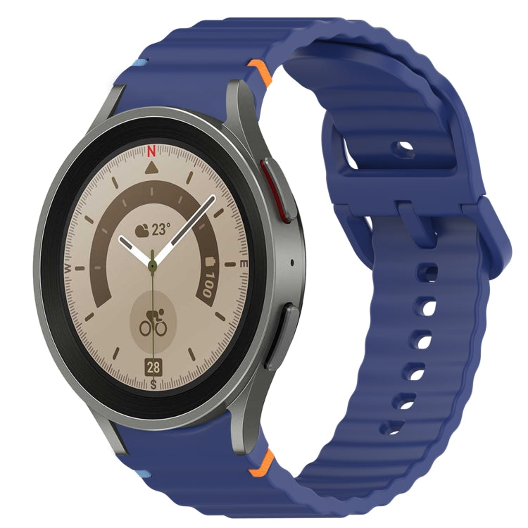 Bracelet de montre en silicone à grain ondulé cousu avec libération rapide, pour Samsung Galaxy Watch 5 Golf Edition, pour Samsung Galaxy Watch 5 44mm, pour Samsung Galaxy Watch 5 Pro 45mm, pour Samsung Galaxy Watch 5 40mm