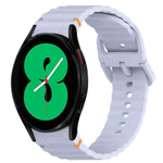 Bracelet de montre en silicone à dégagement rapide et à grain ondulé, pour Samsung Galaxy Watch 4 44mm, pour Samsung Galaxy Watch 4 40mm, pour Samsung Galaxy Watch 4 Classic 46mm, pour Samsung Galaxy Watch 4 Classic 42mm