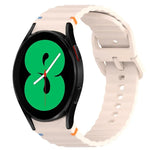 Bracelet de montre en silicone à dégagement rapide et à grain ondulé, pour Samsung Galaxy Watch 4 44mm, pour Samsung Galaxy Watch 4 40mm, pour Samsung Galaxy Watch 4 Classic 46mm, pour Samsung Galaxy Watch 4 Classic 42mm